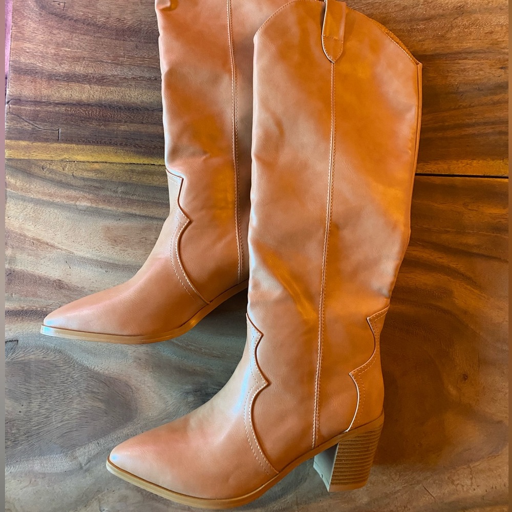 Brand New Tan Calf Boots